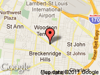 Map of HOLLYWOOD MOTOR COMPANY at 9500 ST. CHARLES ROCK ROAD, St. Louis, MO 63114