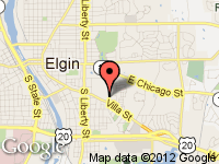 Map of Absolute Rent A Car INC at 353 Willard Ave., Elgin, IL 60120