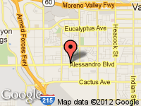 Map of FUSION MOTORS INC. at 22740 ALESSANDRO BLVD, Moreno Valley, CA 92553