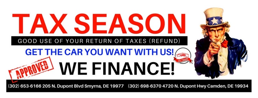 Good Use of your tax returns - Get the car you want with us - We Finance