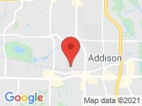 Map of Hope Auto Group at 4103 Billy Mitchell Dr, Addison, TX 75001