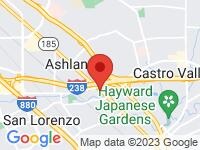 Map of TradeX at 19895 Mission Blvd, Hayward, CA 94541