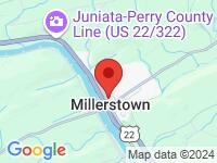 Map of Millerstown Auto at 22 N Market St, Millerstown, PA 17062