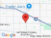 Map of Supreme Auto LLC at 6917 Lomas BLVD NE, Albuquerque, NM 87110