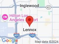 Map of Luxury Auto Sales at 10423 Hawthorne Bl, Inglewood, CA 90304