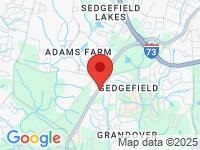 Map of Jamestown Auto at 5807 W Gate City Blvd, Greensboro, NC 27407