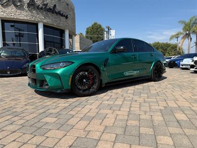 2021 BMW M3 Competition  Isle of Man Green with Kyalami Orange Bucket Seats Sedan