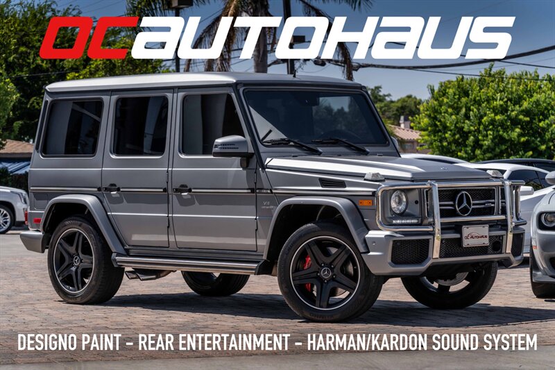 2016 Mercedes-Benz AMG G 63  Magno Platinum Paint Designo Leather Rear Seat Entertainment MSRP $152,625