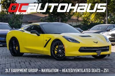 2016 Chevrolet Corvette Stingray Z51 2LT  One Owner Magnetic Selective Ride Control Visible Carbon Roof Performance Date and Video Carbon Interior Trim Coupe