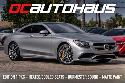 2015 Mercedes-Benz S 63 AMG Coupe  Magno Alanite Gray Bengal Red Carbon Ceramic Breaks Burmester 3D Sound Coupe