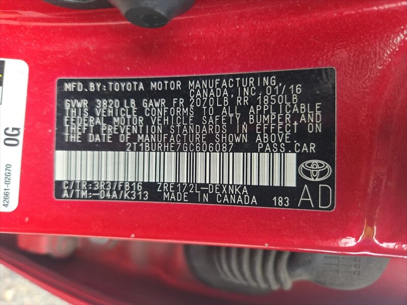 2016 Toyota Corolla LE  