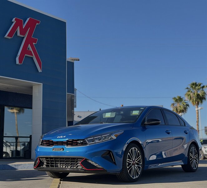 Blue 2024 Kia Forte GT FWD Sedan Front-Wheel Drive Automatic