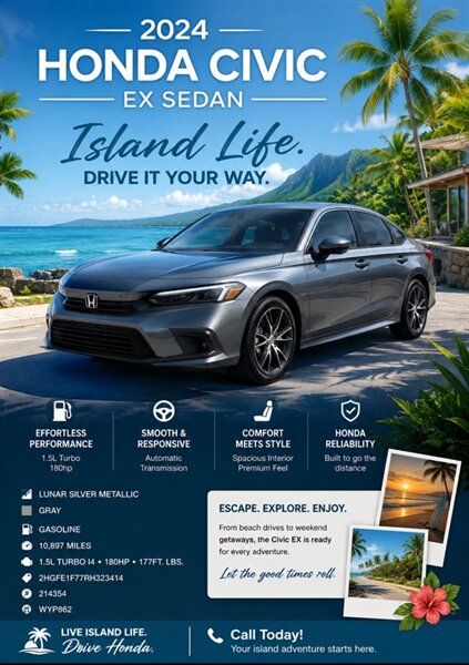 2024 Honda Civic EX   - Photo 1 - Honolulu, HI 96818