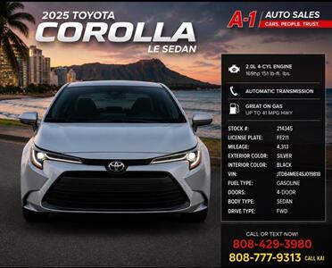 2025 Toyota Corolla   - Photo 1 - Honolulu, HI 96818