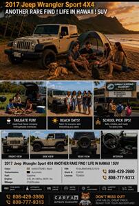 2017 Jeep Wrangler Sport 4X4 ANOTHER RARE FIND ! LIFE IN HAWAII ! - Photo 15 - Honolulu, HI 96818