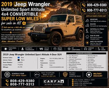 2017 Jeep Wrangler Sport 4X4 ANOTHER RARE FIND ! LIFE IN HAWAII ! - Photo 1 - Honolulu, HI 96818