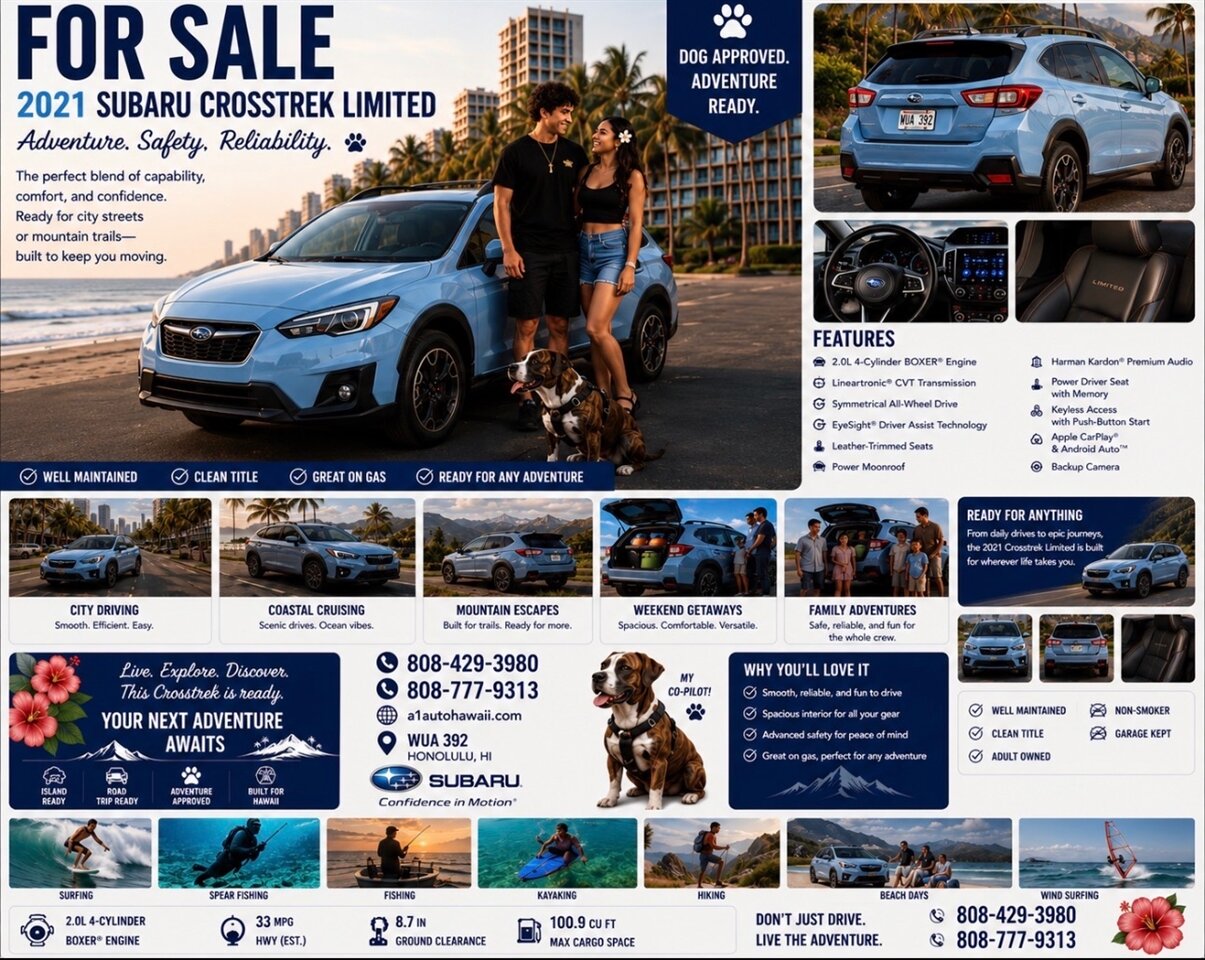 2021 Subaru Crosstrek  VERY RARE FIND ! RARE BEAUTIFUL COLOR  !  SUPER LOW MILES ! - Photo 1 - Honolulu, HI 96818
