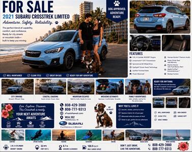 2021 Subaru Crosstrek  VERY RARE FIND ! RARE BEAUTIFUL COLOR  !  SUPER LOW MILES ! - Photo 1 - Honolulu, HI 96818