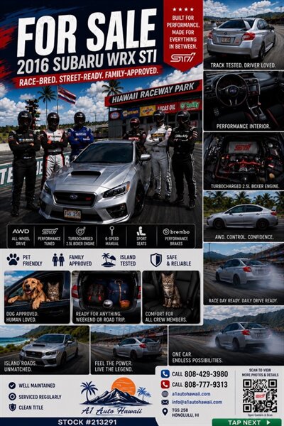 2016 Subaru WRX STI  SILVER BULLET ! ROCKET ! - Photo 1 - Honolulu, HI 96818