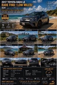 2017 Toyota RAV4 LE  RARE FIND !  LOW MILES! - Photo 1 - Honolulu, HI 96818