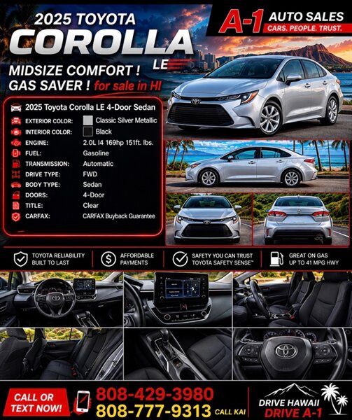 2025 Toyota Corolla LE - Photo 2 - Honolulu, HI 96818
