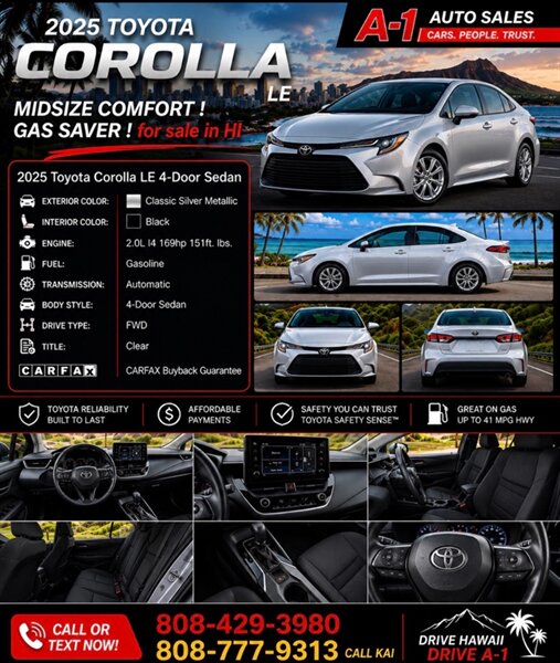 2025 Toyota Corolla LE - Photo 2 - Honolulu, HI 96818