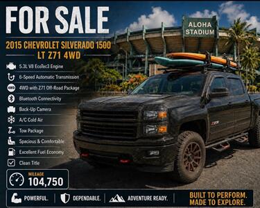 2015 Chevrolet Silverado 1500 LT  4 WHEEL DRIVE MONSTER ! Truck