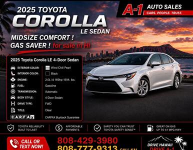 2025 Toyota Corolla LE   - Photo 2 - Honolulu, HI 96818