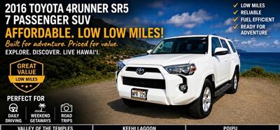 2016 Toyota 4Runner SR5 7 PASSENGER AFFORDABLE. LOW LOW MILES! - Photo 1 - Honolulu, HI 96818