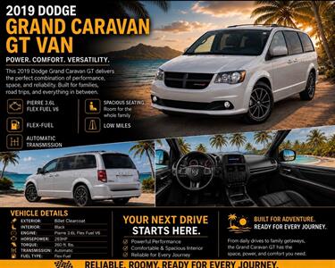 2019 Dodge Grand Caravan SXT  7 PASSENGER  AFFORDABLE  LOW MILES! Minivan