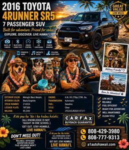2016 Toyota 4Runner SR5 HARD TO FIND ! - Photo 3 - Honolulu, HI 96818