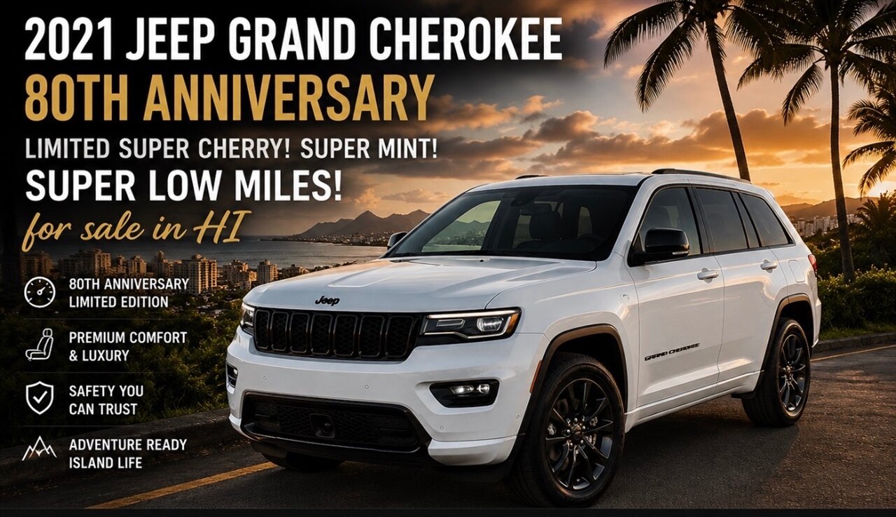2021 Jeep Grand Cherokee 80TH ANNIVERSARY  LIMITED SUPER CHERRY! SUPER MINT ! SUPER LOW MILES ! - Photo 1 - Honolulu, HI 96818