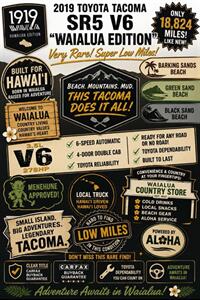 2019 Toyota Tacoma SR5 V6 "WAIALUA EDITION " VERY RARE ! SUPER LOW MILES ! LIKE NEW ! - Photo 2 - Honolulu, HI 96818