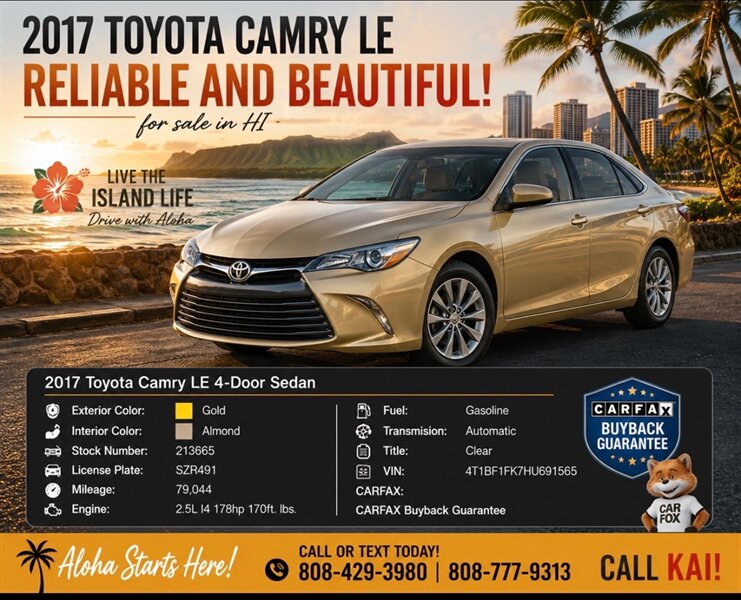 2017 Toyota Camry LE LE 4dr Sedan