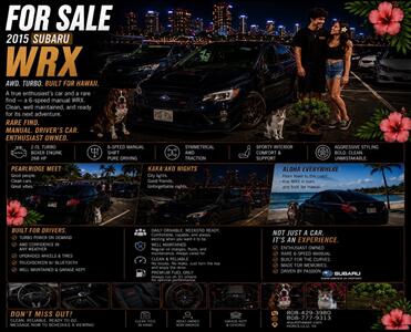 2015 Subaru WRX Limited Edition LOW LOW MILES!  2.0L Turbo 6 Speed Manual - Photo 1 - Honolulu, HI 96818