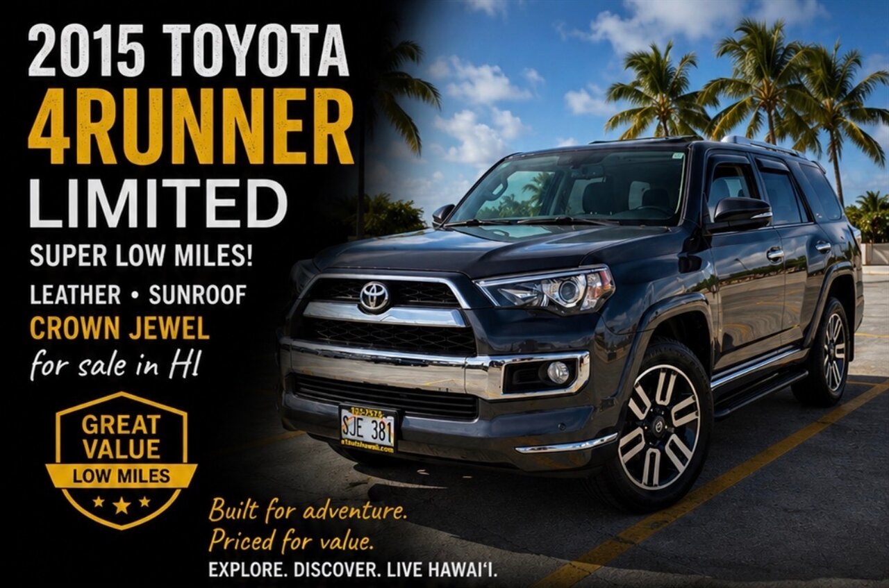 2015 Toyota 4Runner Limited.  SUPER LOW MILES !  LEATHER SUNROOF CROWN JEWEL - Photo 1 - Honolulu, HI 96818