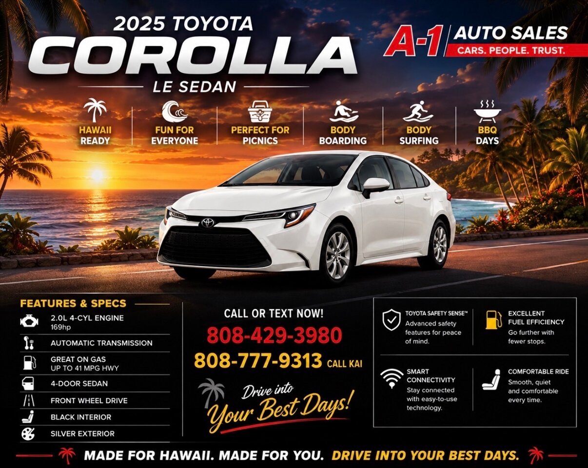 2025 Toyota Corolla LE   - Photo 1 - Honolulu, HI 96818