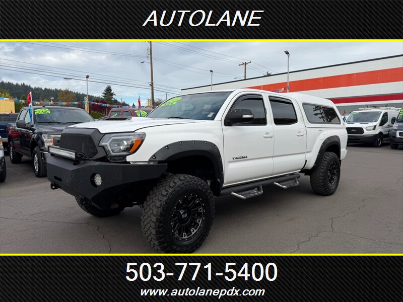 White 2014 Toyota Tacoma Pickup Truck Four-Wheel Drive Automatic