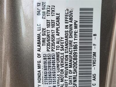 2012 Honda Odyssey LX   - Photo 28 - Midlothian, IL 60445