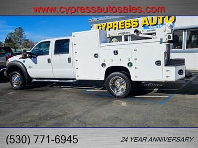 2014 FORD F450 6.7L DIESEL CREW CAB 4X4  UTILITY BED W/CRANE   - Photo 3 - Auburn, CA 95603