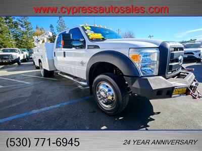 2014 FORD F450 6.7L DIESEL CREW CAB 4X4  UTILITY BED W/CRANE   - Photo 15 - Auburn, CA 95603