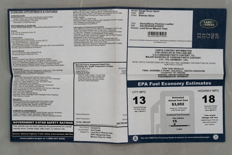 2012 Land Rover Range Rover Sport HSE LUX   - Photo 58 - Neptune City, NJ 07753