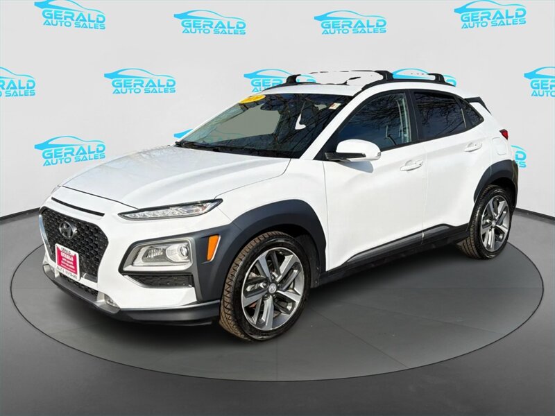 Chalk White 2020 Hyundai Kona SUV / Crossover All-Wheel Drive Automatic