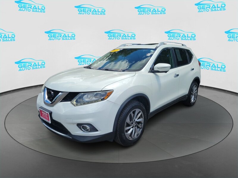 Pearl White 2015 Nissan Rogue SUV / Crossover All-Wheel Drive Automatic