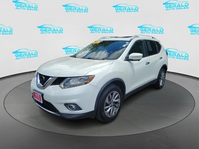 Pearl White 2015 Nissan Rogue SUV / Crossover All-Wheel Drive Automatic