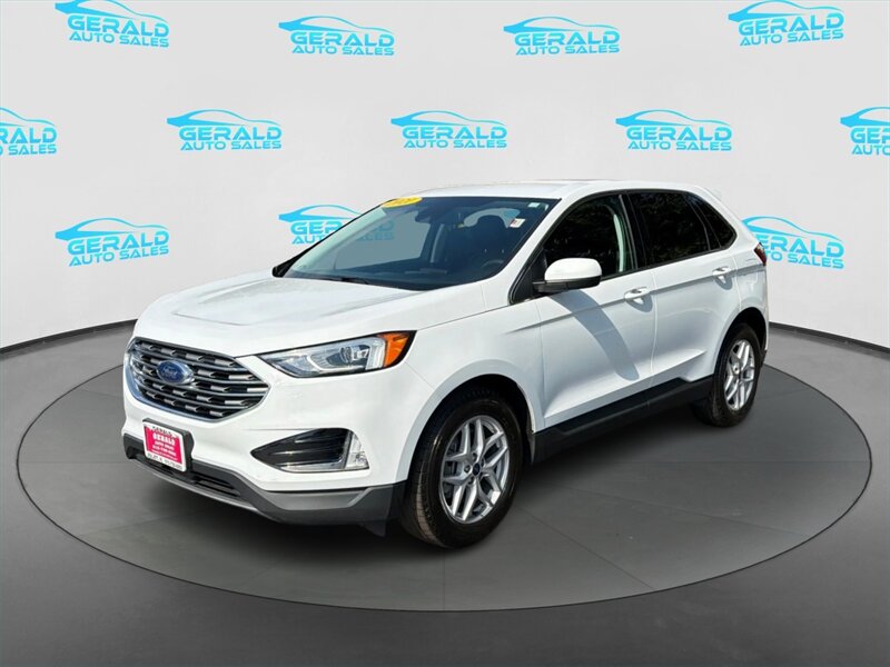Star White Metallic Tri-Coat 2021 Ford Edge SUV / Crossover All-Wheel Drive Automatic