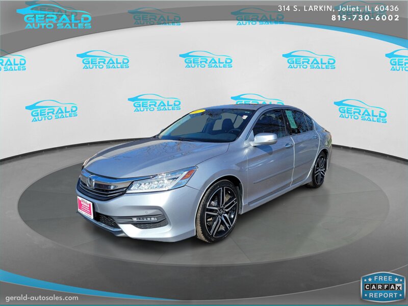 Silver 2017 Honda Accord V6 Touring FWD Sedan Front-Wheel Drive Automatic