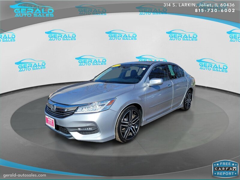 Silver 2017 Honda Accord V6 Touring FWD Sedan Front-Wheel Drive Automatic