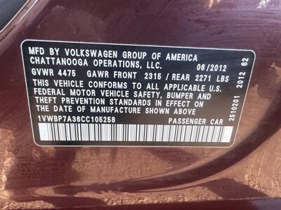 2012 Volkswagen Passat SE PZEV   - Photo 12 - Pittsburg, CA 94565-2812
