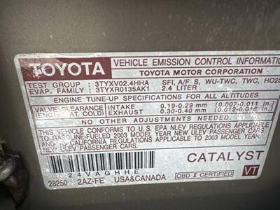 2003 Toyota Camry LE   - Photo 24 - Pittsburg, CA 94565-2812